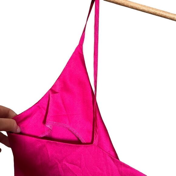 NWT! Missguided satin wrap front strappy jumpsuit - Picture 6 of 13